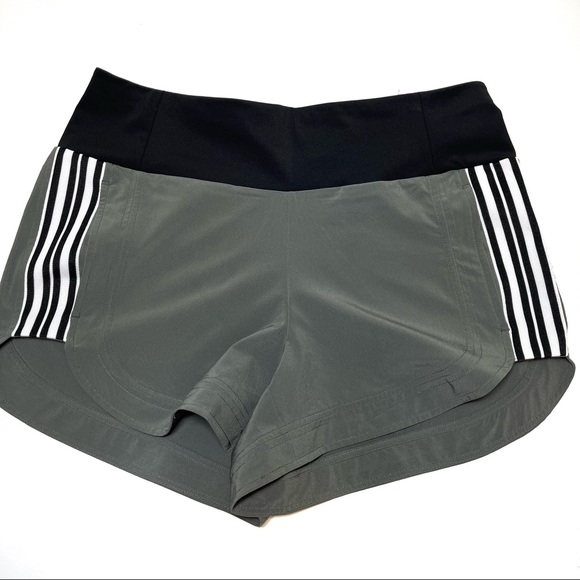 Athleta Ascender Gray Side Striped Athletic Shorts Size 10 - Picture 9 of 11